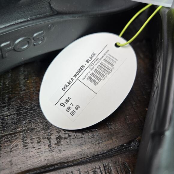 NEW Oofos Oolala Womens Size 9 Recovery Slip-On Comfort Flip Flops Sandals Black - Picture 12 of 12